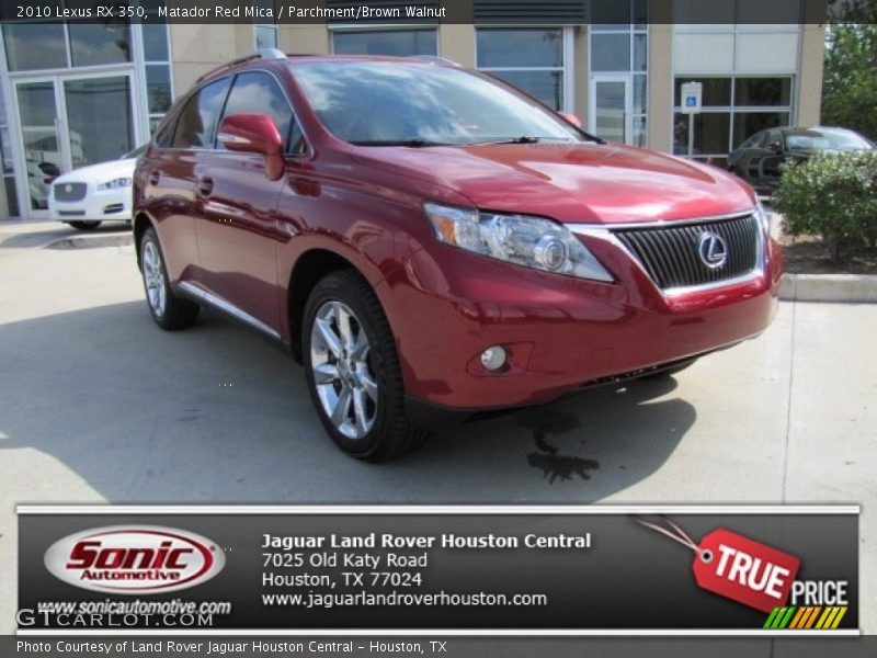 Matador Red Mica / Parchment/Brown Walnut 2010 Lexus RX 350
