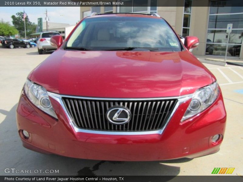 Matador Red Mica / Parchment/Brown Walnut 2010 Lexus RX 350