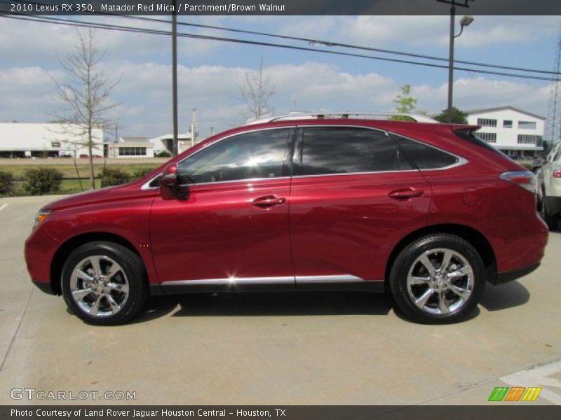 Matador Red Mica / Parchment/Brown Walnut 2010 Lexus RX 350