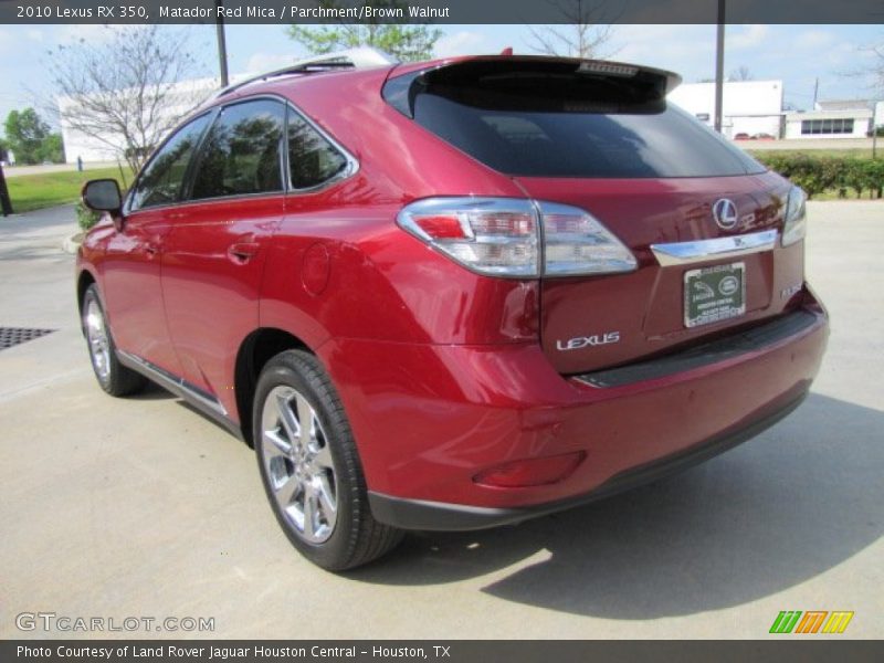 Matador Red Mica / Parchment/Brown Walnut 2010 Lexus RX 350