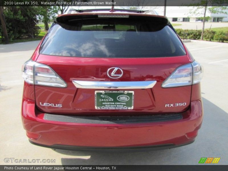 Matador Red Mica / Parchment/Brown Walnut 2010 Lexus RX 350