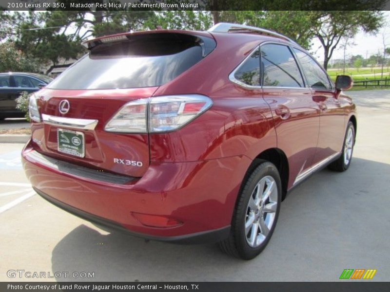 Matador Red Mica / Parchment/Brown Walnut 2010 Lexus RX 350