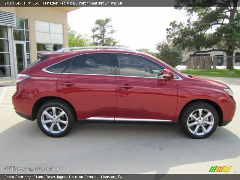 Matador Red Mica / Parchment/Brown Walnut 2010 Lexus RX 350