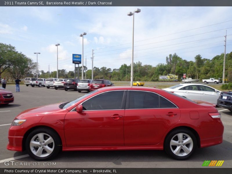 Barcelona Red Metallic / Dark Charcoal 2011 Toyota Camry SE