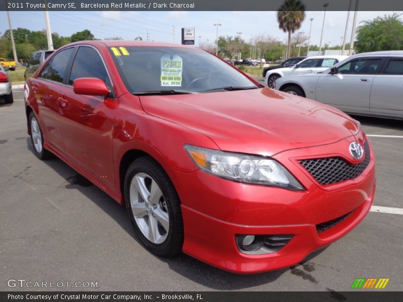 Barcelona Red Metallic / Dark Charcoal 2011 Toyota Camry SE