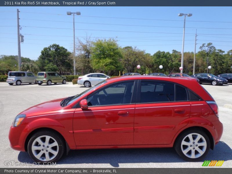 Tropical Red / Gray Sport Cloth 2011 Kia Rio Rio5 SX Hatchback