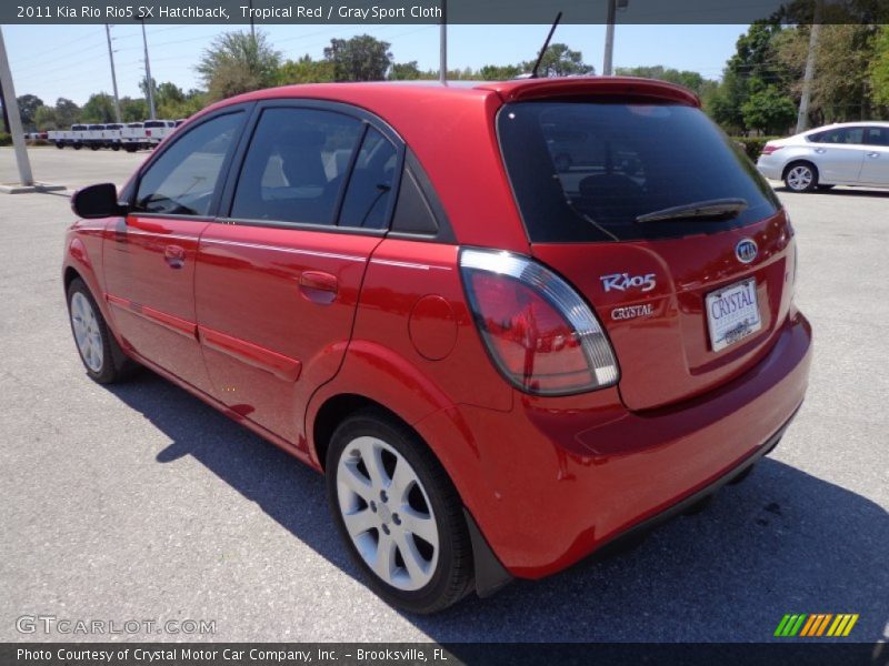 Tropical Red / Gray Sport Cloth 2011 Kia Rio Rio5 SX Hatchback