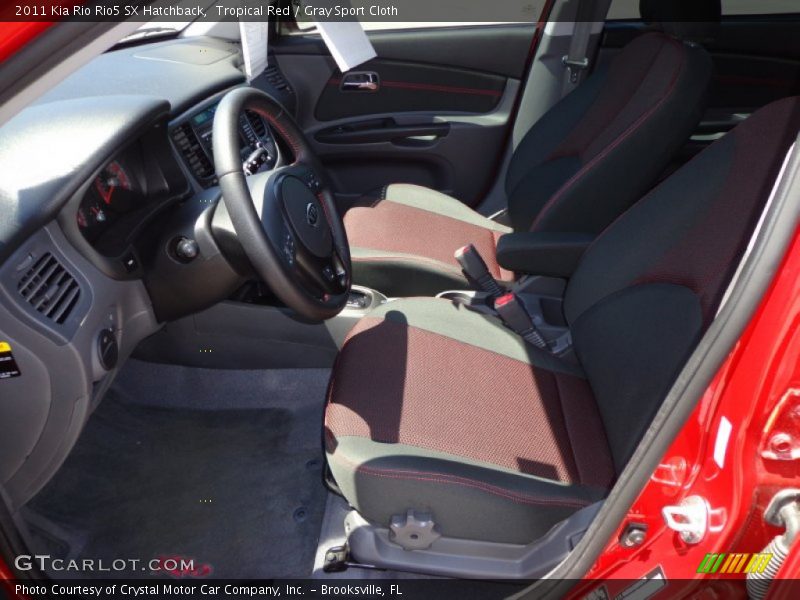 Tropical Red / Gray Sport Cloth 2011 Kia Rio Rio5 SX Hatchback