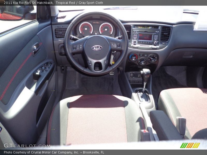 Tropical Red / Gray Sport Cloth 2011 Kia Rio Rio5 SX Hatchback