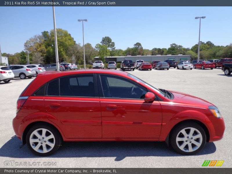 Tropical Red / Gray Sport Cloth 2011 Kia Rio Rio5 SX Hatchback