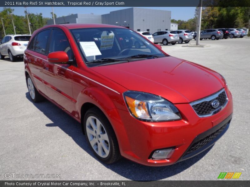 Tropical Red / Gray Sport Cloth 2011 Kia Rio Rio5 SX Hatchback