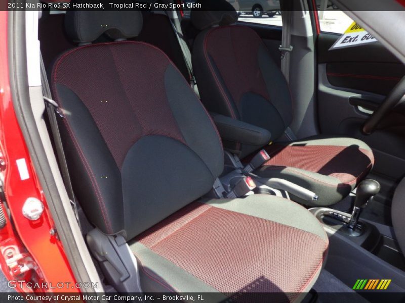 Tropical Red / Gray Sport Cloth 2011 Kia Rio Rio5 SX Hatchback