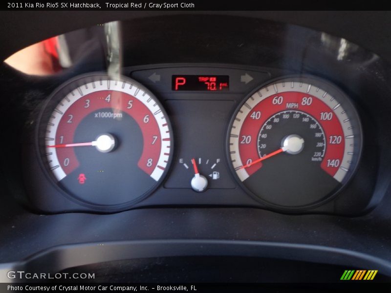 Tropical Red / Gray Sport Cloth 2011 Kia Rio Rio5 SX Hatchback