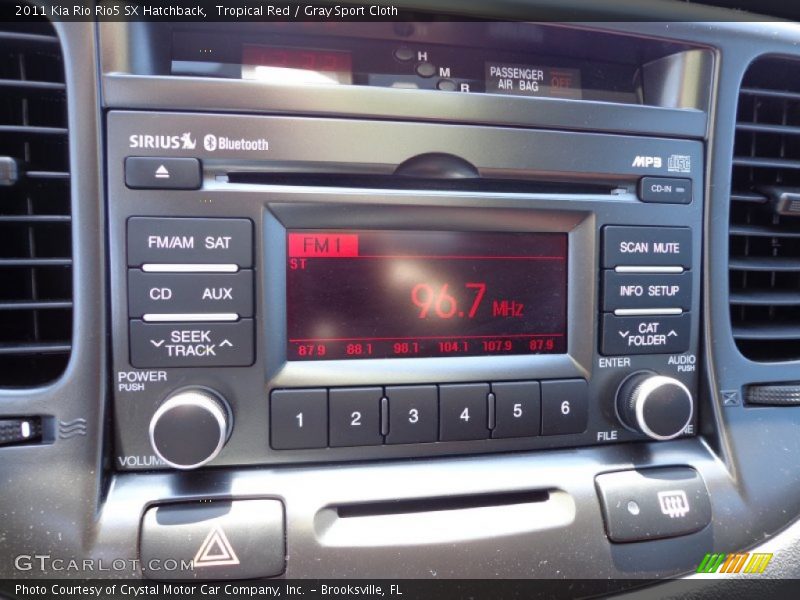 Tropical Red / Gray Sport Cloth 2011 Kia Rio Rio5 SX Hatchback