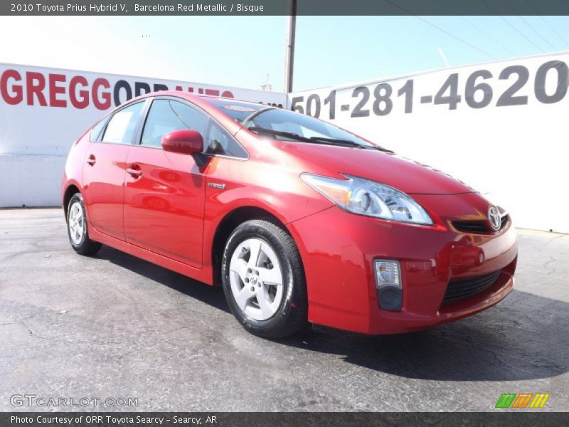 Barcelona Red Metallic / Bisque 2010 Toyota Prius Hybrid V