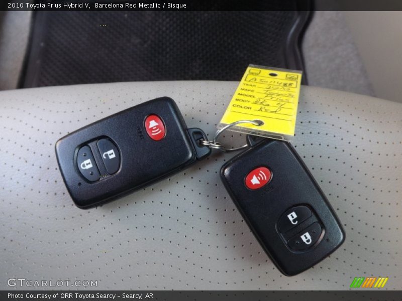 Barcelona Red Metallic / Bisque 2010 Toyota Prius Hybrid V