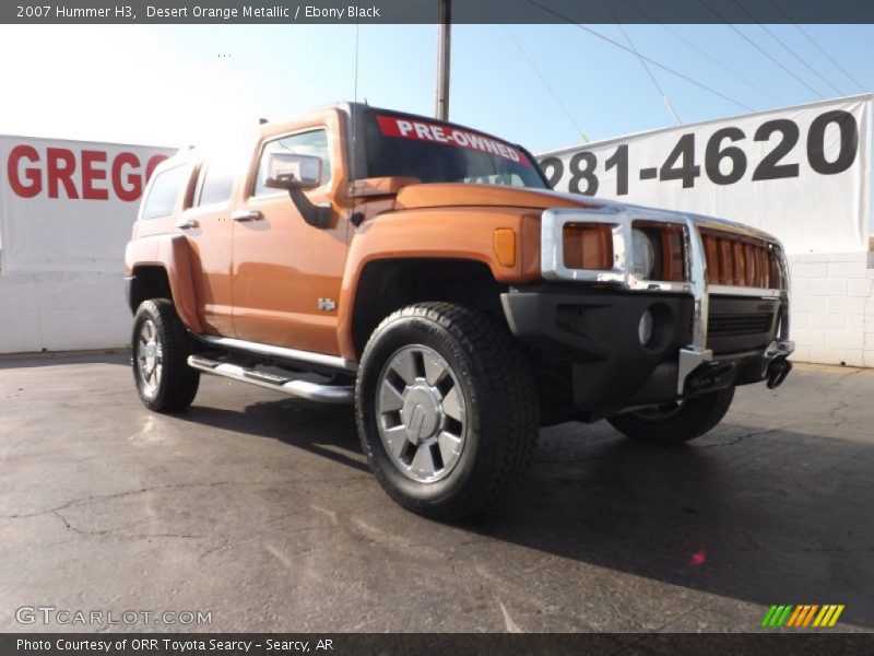 Desert Orange Metallic / Ebony Black 2007 Hummer H3