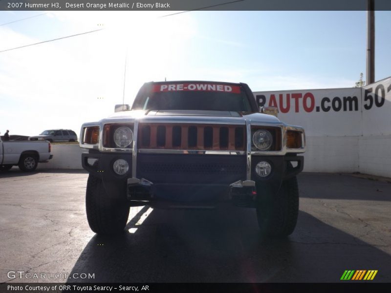 Desert Orange Metallic / Ebony Black 2007 Hummer H3