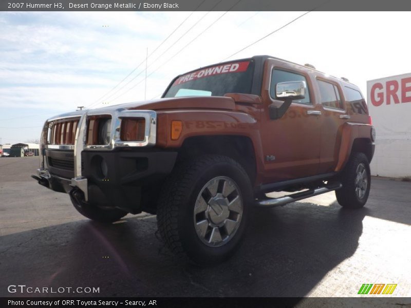 Desert Orange Metallic / Ebony Black 2007 Hummer H3