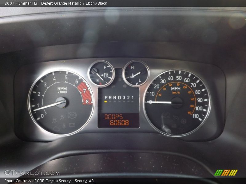 Desert Orange Metallic / Ebony Black 2007 Hummer H3