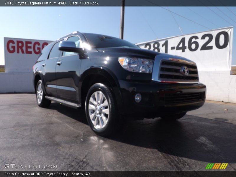 Black / Red Rock 2013 Toyota Sequoia Platinum 4WD