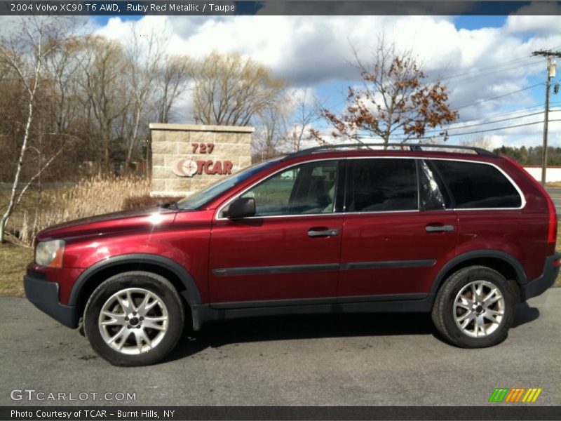 Ruby Red Metallic / Taupe 2004 Volvo XC90 T6 AWD