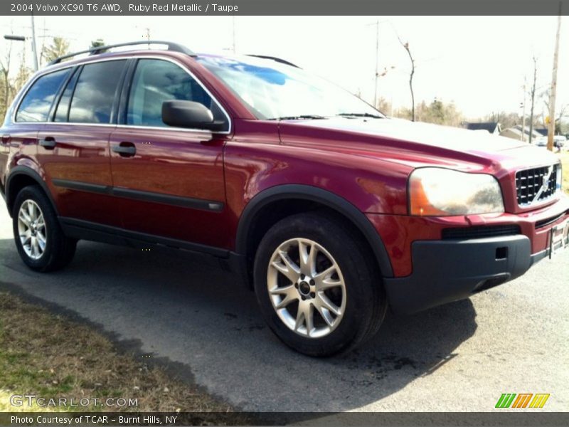 Ruby Red Metallic / Taupe 2004 Volvo XC90 T6 AWD