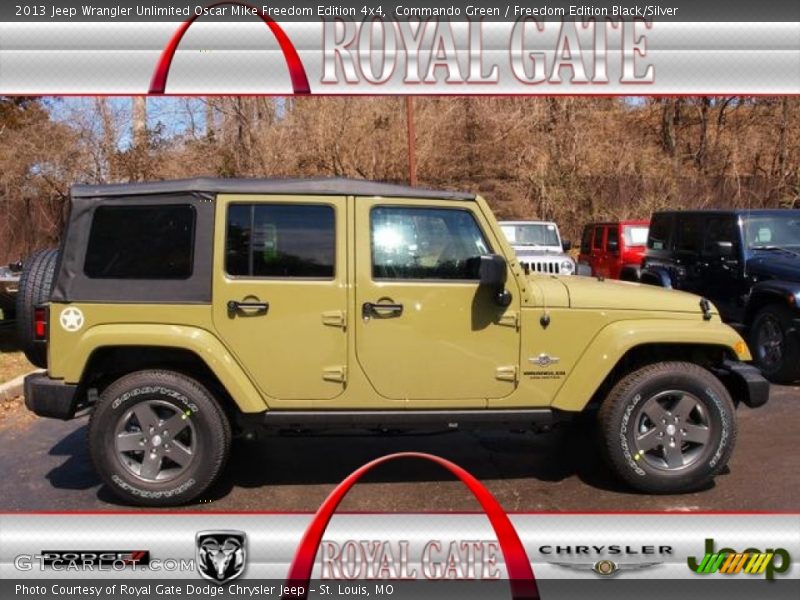 Commando Green / Freedom Edition Black/Silver 2013 Jeep Wrangler Unlimited Oscar Mike Freedom Edition 4x4