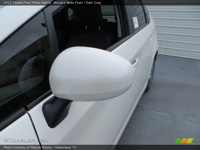 Blizzard White Pearl / Dark Gray 2013 Toyota Prius Three Hybrid