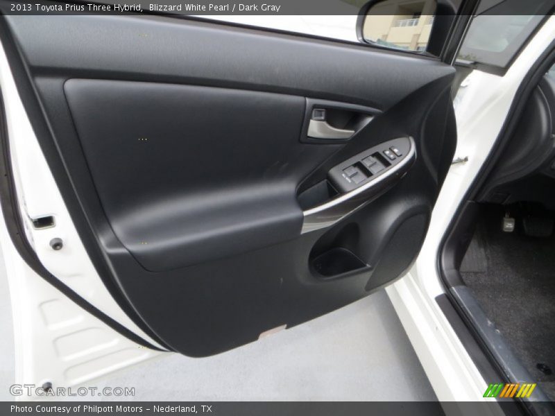 Blizzard White Pearl / Dark Gray 2013 Toyota Prius Three Hybrid