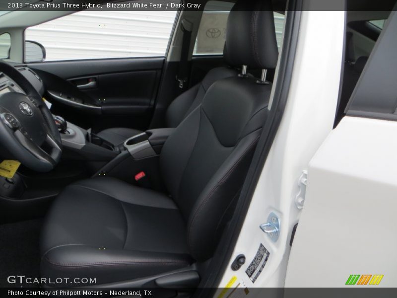 Blizzard White Pearl / Dark Gray 2013 Toyota Prius Three Hybrid