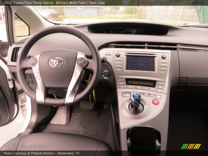 Blizzard White Pearl / Dark Gray 2013 Toyota Prius Three Hybrid