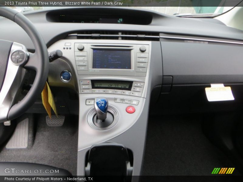 Blizzard White Pearl / Dark Gray 2013 Toyota Prius Three Hybrid