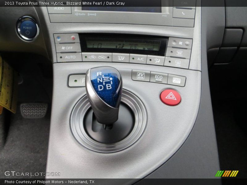 Blizzard White Pearl / Dark Gray 2013 Toyota Prius Three Hybrid