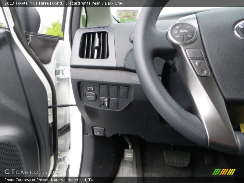 Blizzard White Pearl / Dark Gray 2013 Toyota Prius Three Hybrid