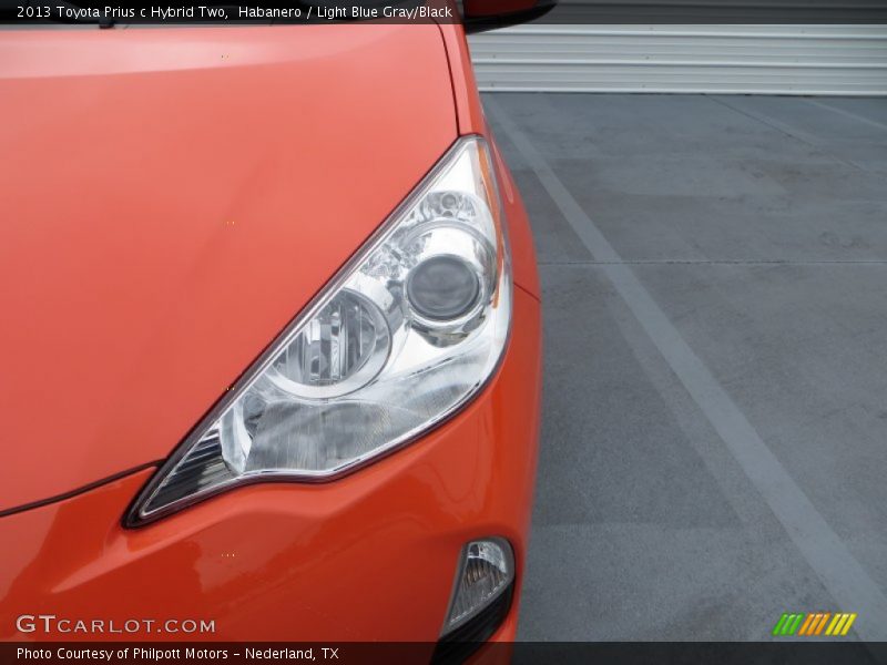 Habanero / Light Blue Gray/Black 2013 Toyota Prius c Hybrid Two