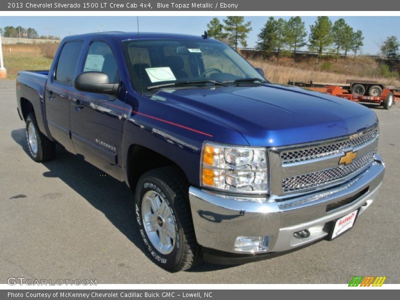 Blue Topaz Metallic / Ebony 2013 Chevrolet Silverado 1500 LT Crew Cab 4x4