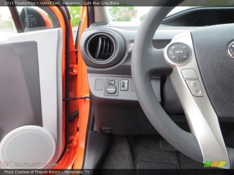 Controls of 2013 Prius c Hybrid Two