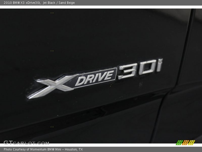 Jet Black / Sand Beige 2010 BMW X3 xDrive30i