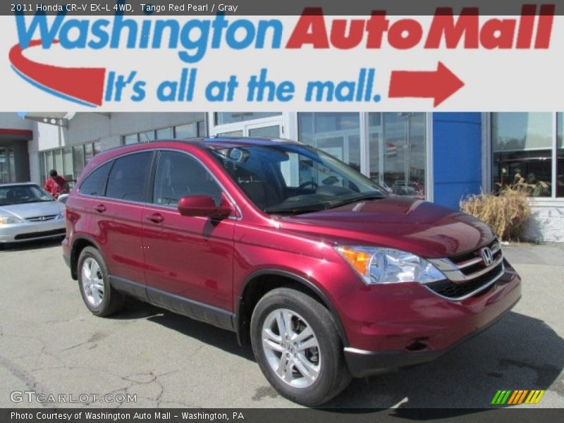 Tango Red Pearl / Gray 2011 Honda CR-V EX-L 4WD
