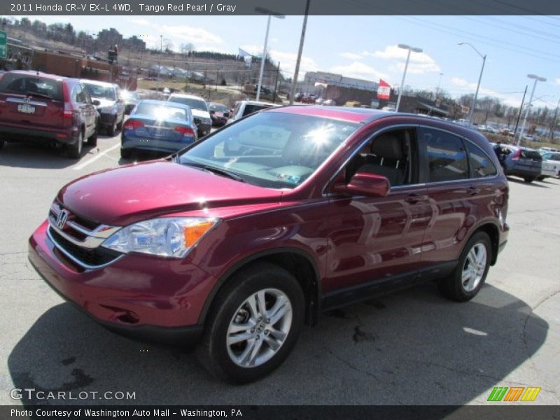 Tango Red Pearl / Gray 2011 Honda CR-V EX-L 4WD