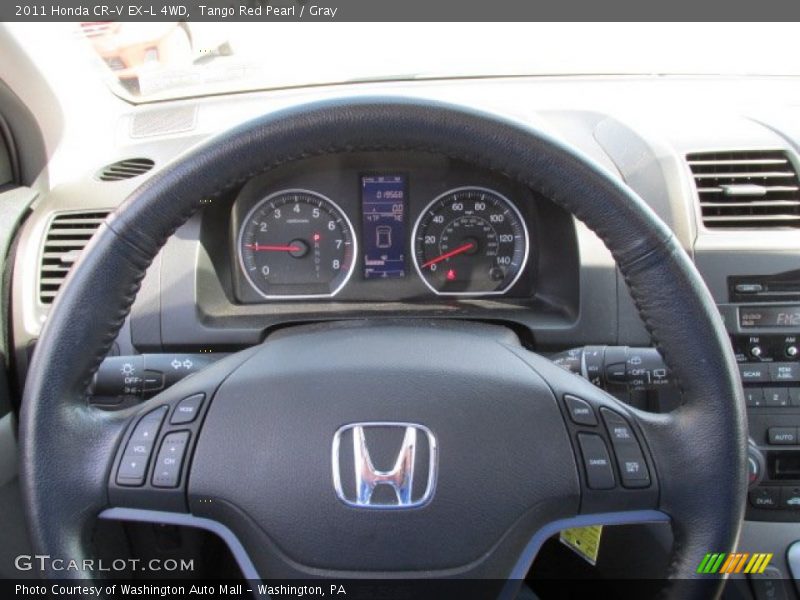 Tango Red Pearl / Gray 2011 Honda CR-V EX-L 4WD
