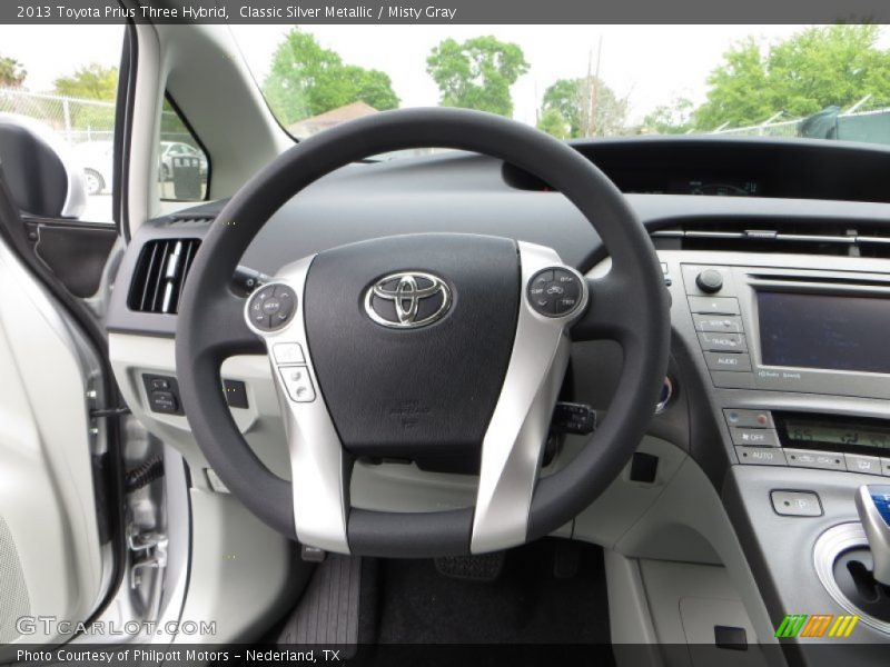Classic Silver Metallic / Misty Gray 2013 Toyota Prius Three Hybrid