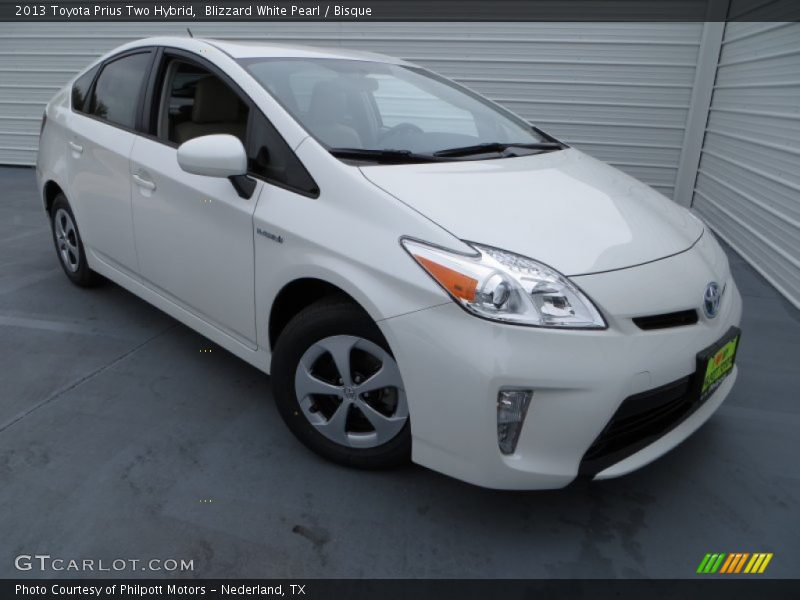 Blizzard White Pearl / Bisque 2013 Toyota Prius Two Hybrid
