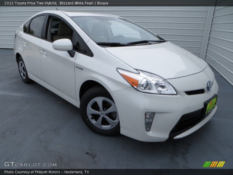 Blizzard White Pearl / Bisque 2013 Toyota Prius Two Hybrid