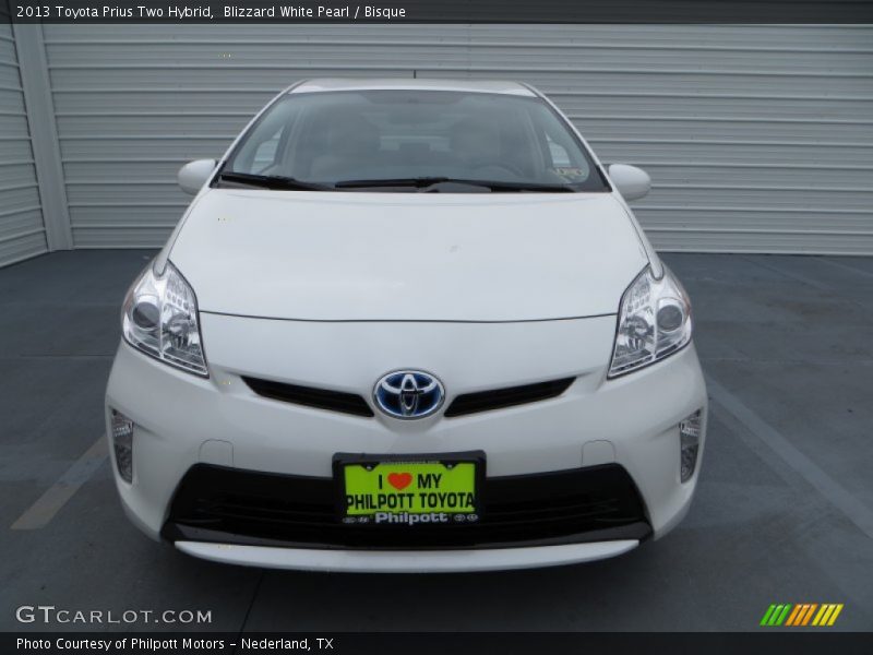Blizzard White Pearl / Bisque 2013 Toyota Prius Two Hybrid