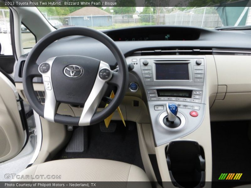Blizzard White Pearl / Bisque 2013 Toyota Prius Two Hybrid
