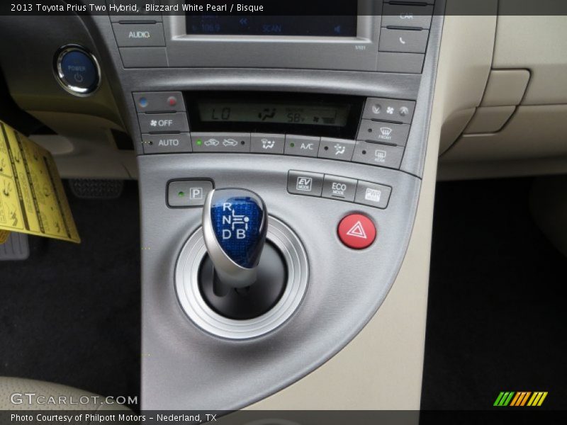 Blizzard White Pearl / Bisque 2013 Toyota Prius Two Hybrid