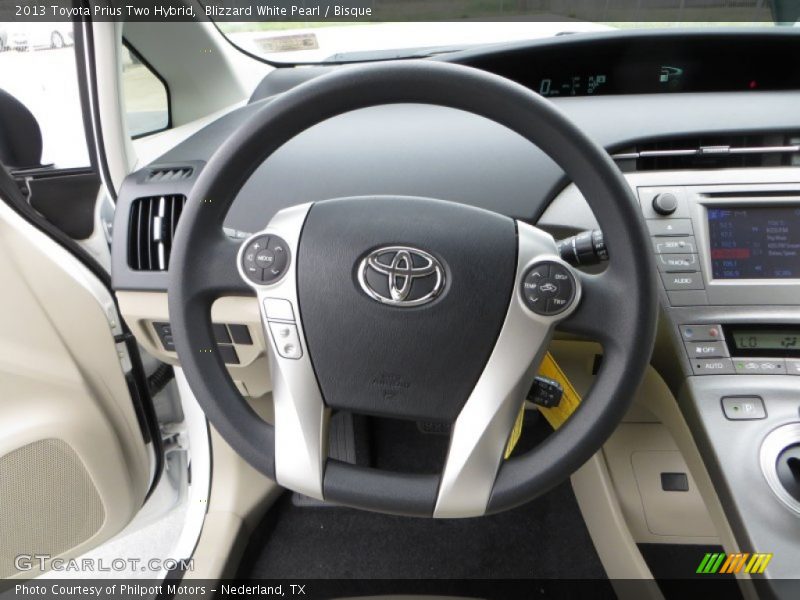 Blizzard White Pearl / Bisque 2013 Toyota Prius Two Hybrid