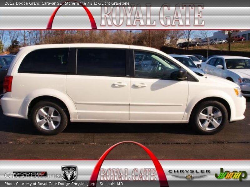 Stone White / Black/Light Graystone 2013 Dodge Grand Caravan SE